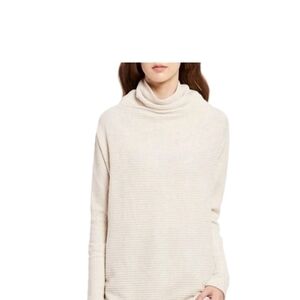 We the Free Ivory Turtleneck Slouch Long Ottoman Sweater